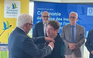Charente-maritime : Madame Jacqueline CORAUX honorée