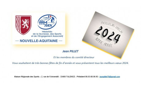 Bonnes fêtes de fin d'année et meilleurs voeux 2024 !